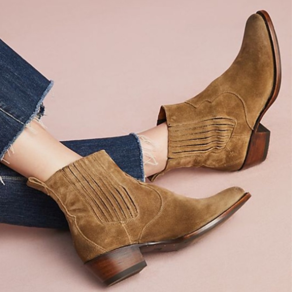 Frye diana suede pull on booties size 6.5